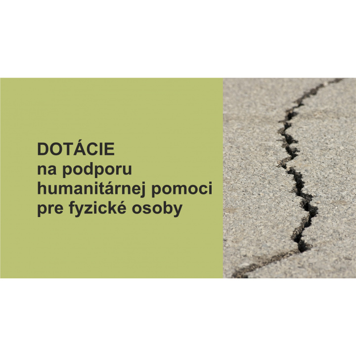 Dotácie na podporu humanitárnej pomoci pre fyzické osoby