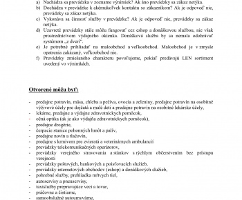 Aktuality / KORONAVÍRUS - opatrenia - prehľad - foto