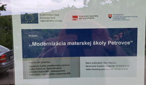 Modernizácia materskej školy 2022 