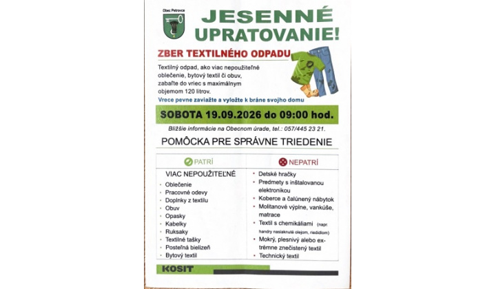Jesenné upratovanie