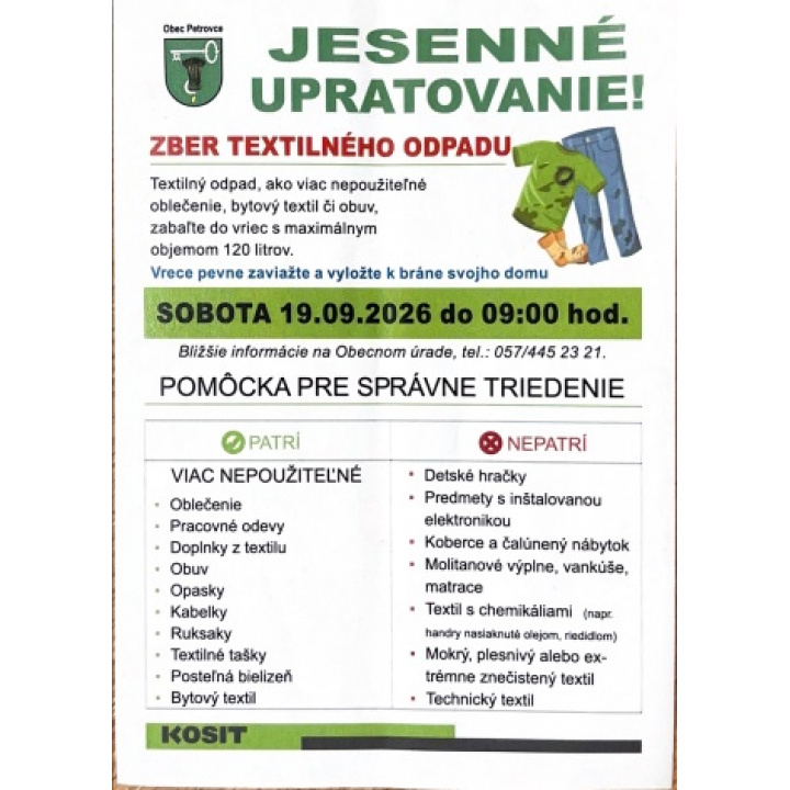 Jesenné upratovanie