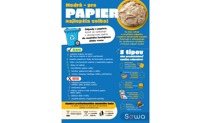 Modrá - pre papier najlepšia voľba