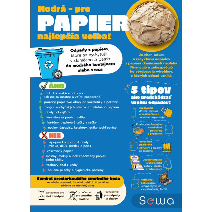 Modrá - pre papier najlepšia voľba