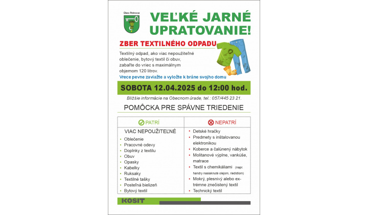 Zber textilného odpadu