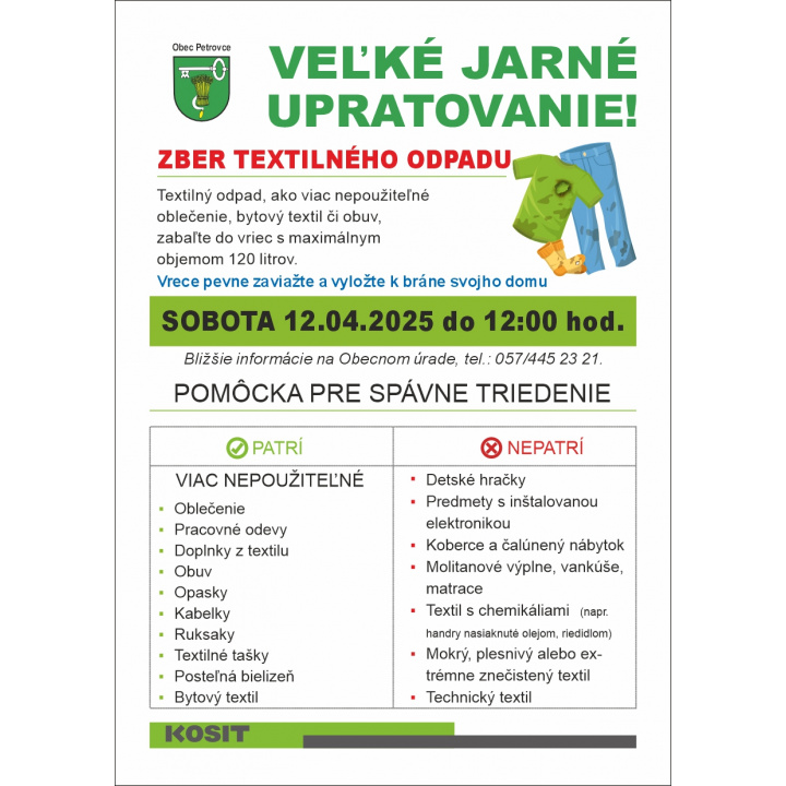 Zber textilného odpadu