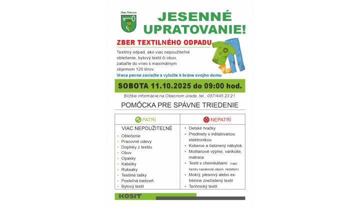 Zber textilného odpadu