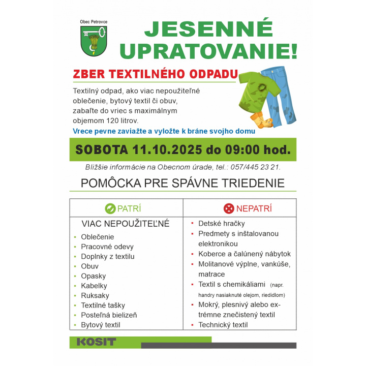 Zber textilného odpadu